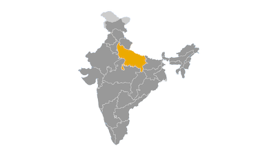 Carte de l'État de Uttar Pradesh